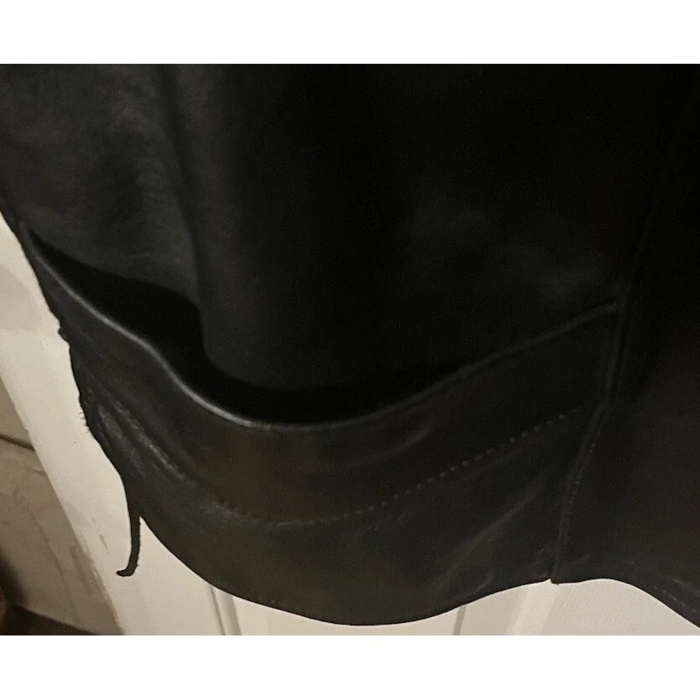 Brackney Leather Men's Black Leather Biker Vest, Size‎ 52